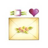 Ножи от Sizzix - Embosslits XL Die - Envelope, 2-D & Seals - Конвертик с Печатями