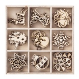 Набор деревянных украшений dpCraft (Dalprint) - Christmas 2, 45 шт.