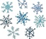 Ножи Снежинки от Sizzix Thinlits Dies By Tim Holtz - Scribbly Snowflakes, 8 шт.