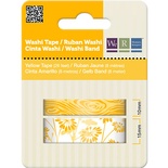 Бумажный скотч Yellow Washi Tape, длина 16 м, ширина 10-15 мм, 2 шт.