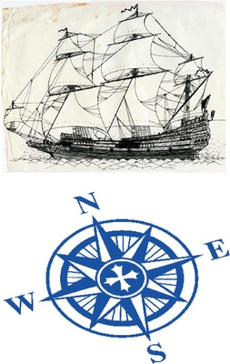 Доска для тиснения Sailing Ship/Compass от Cheery Lynn Designs