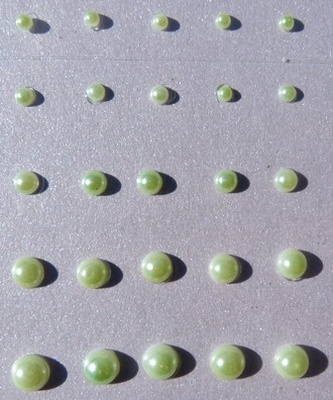 Клеевые полужемчужинки Pearls Perky Set - Avo, цвет: салатовый, 25 шт.