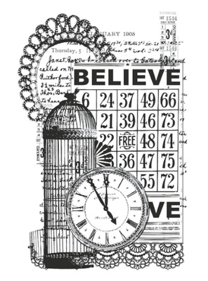 Акриловый штамп от Kaisercraft - Vintage Believe Clear Stamp