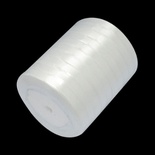 Ленточка атласная  White, 10мм, цвет белый, 90 см