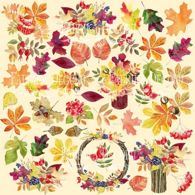 Лист с картинками для вырезания Autumn, ТМ Фабрика Декору