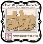 Набор фигурок из чипборда Jenni Bowlin Mini Chipboard Pieces - Flag, 24 штуки