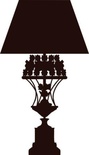 Акриловый штамп Lamp Лампа, размер 2,5 * 4,3 см
