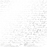 Аркуш одностороннього паперу зі срібним тисненням, дизайн Silver Text White, 30,5см х 30,5см, ТМ Фабрика Декору