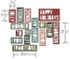 Лезвие от Sizzix - Tim Holtz - Thinlits Die Set 16PK - Holiday Words 2 - Block by Tim Holtz, 15 штук