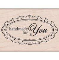 Резиновый штамп Hero Arts - Handmade, на деревянном блоке