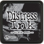 Штемпельная подушка Ranger - Distress Mini Ink Pad - Black Soot