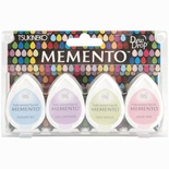 Набор чернил для штампинга Tsukineko - Memento Dew Drops - Oh Baby!, 4 шт.