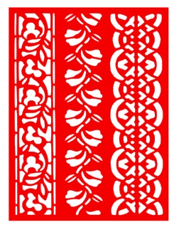 Трафарет - Бордюры8, 15*20см