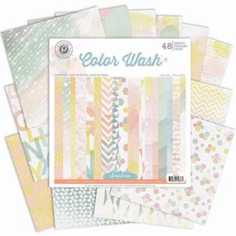 Набор бумаги от Pink Paislee - Color Wash Paper Pad, 30x30, 24 листа