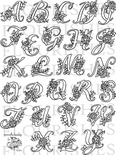 Набор акриловых штампов от Flourishes - Letters in Blossom
