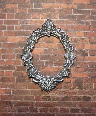 Гипсовая рамка под серебро с мерцанием, от Е.В.А. 7,2x5.5 см