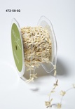 Лента - Wired String w/ Mini Raffia Bows Natural - бежевый, ширина - 16 мм, длина 90 см