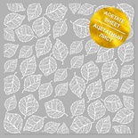 Ацетатный лист с фольгированием White Leaves, ТМ Фабрика Декора
