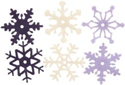 Снежинки из фетра Creative Impressions -  Heritage Winter, 36 штук