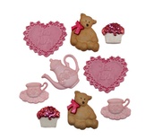 Набор декоративных пуговиц Dress It Up - Tea Party