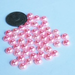 Половинки жемчужин "Light pink", 8мм, цвет: розовый светлый, 50 шт.