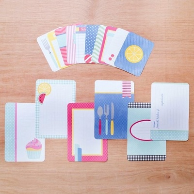 Мини-набор Project Life by Becky Higgins - Themed Cards - Recipe, 40 шт