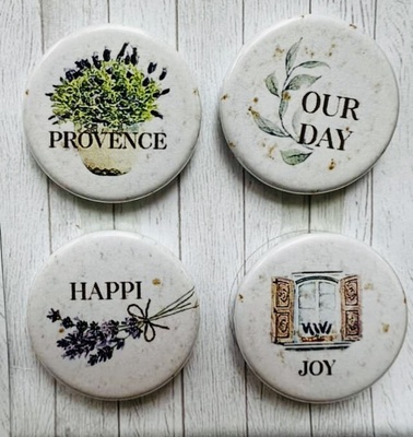 Набір скрап-фішок 4шт. Journey to Provence EN 419, ТМ Фабрика Декору