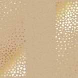 Лист односторонней бумаги с фольгированием Golden Maxi Drops Kraft 30,5х30,5 см, ТМ Фабрика Декора