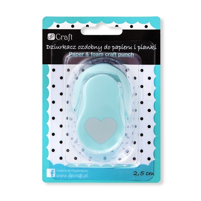 Дірокол фігурний 2,5 см Heart, TM dpCraft (Dalprint)