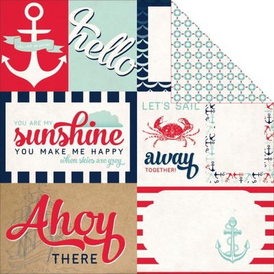 Лист скрапбумаги Carta Bella - Ahoy There - Let's Sail, двусторонняя, 30х30 см