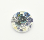 Деревянная пуговица Multicolor Flower B17608, диаметр 15 мм, 1 шт.