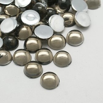 Прозрачные капли DarkGray, 6x3мм, цвет серый, 20 шт.
