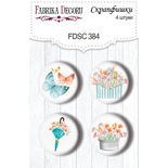 Набор скрапфишек 4шт Scent of spring 1 384, ТМ Фабрика Декора