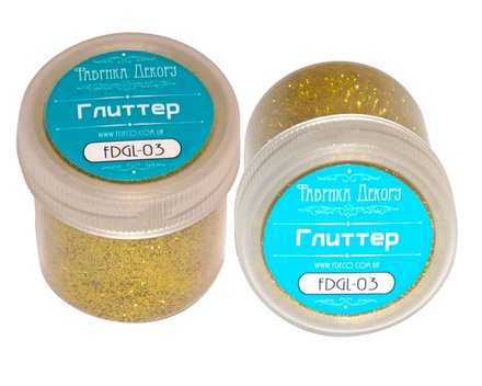 Глиттер золото 20 ml, сухой