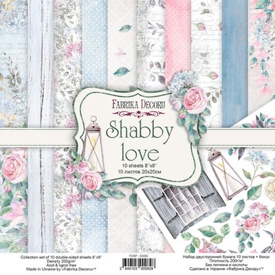 Набор скрапбумаги Shabby love 20x20 см, ТМ Фабрика Декора
