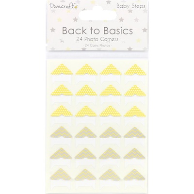Уголки для фото то Dovecraft Back To Basics Photo Corners, 24 шт.