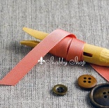 Лента American Crafts розовая в полугорошек, ширина 9,5мм, 90 см