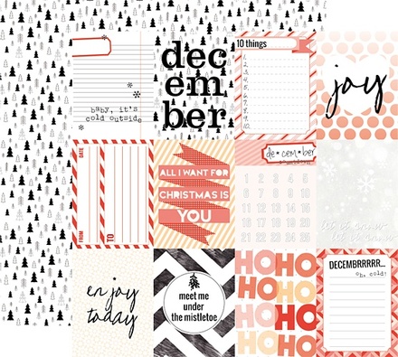 Набор бумаги от Studio Tekturek "Kolekcja Peachy Christmas / Collection Peachy Christmas", 30,5х30,5см