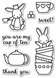 Штампы от Memory Box - Bunny Tea Time clear stamp set