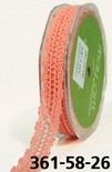 Вязаное кружево Watermelon, ширина 1,6см, длина 90 см, цвет розовый