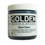 Грунт акриловый от Golden - Gesso - Black 8oz, цвет черный, 240мл