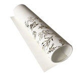 Отрез кожзама с тиснением  золотой фольгой Golden Branches White 50 х 25 см, ТМ Фабрика Декора