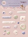Набор эпоксидных наклеек от Scrapmir - Delicious Recipes, 16 шт.