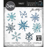 Ножи Снежинки от Sizzix Thinlits Dies By Tim Holtz - Scribbly Snowflakes, 8 шт.