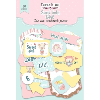 Набор высечек, коллекция Sweet baby girl-1,  50 штук, ТМ Фабрика Декора