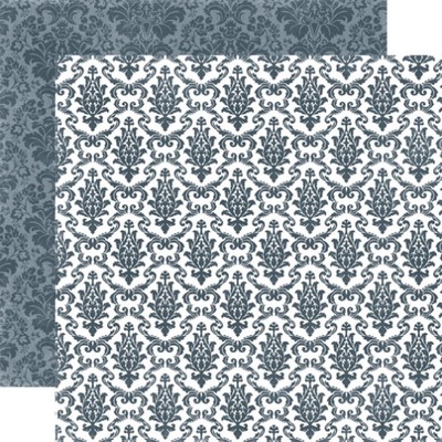 Лист скрапбумаги от Echo Park - Graphite Damask, 30х30 см