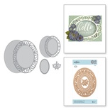 Ножи для вырубки от Spellbinders - Shapeabilities Lisette Oval Shadowbox Frame Etched Dies Shadowbox by Beeca Feeken