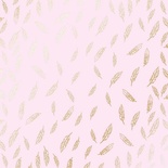 Лист односторонней бумаги с фольгированием Golden Feather Light pink, ТМ Фабрика Декора