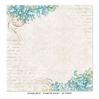 Лист двусторонней бумаги для скрапбукинга LemonCraft -  Forget Me Not 02