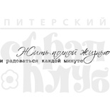 Акриловый штамп "Жить полной жизнью (жизнь)"